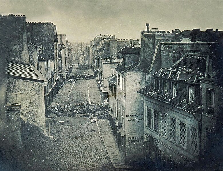 Barricades rue Saint Maur. Avant lattaque 25 juin 1848. Apres lattaque 26 juin 1848