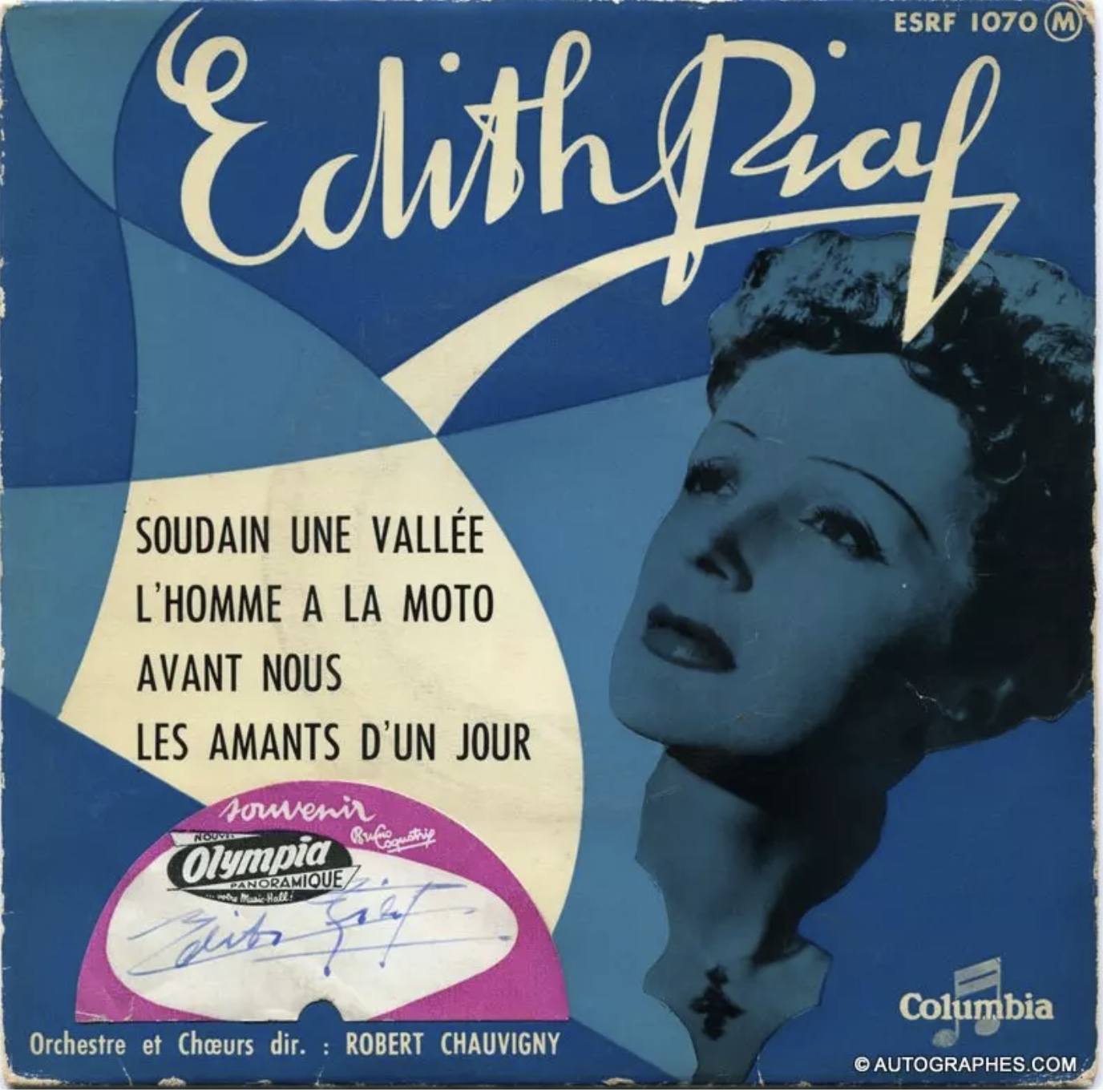 Edith Piaf Lhomme a la moto 45T