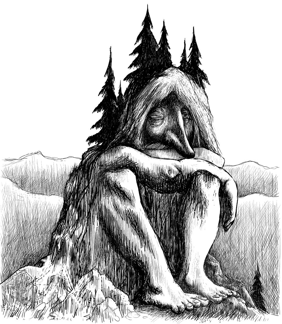 Troll becoming a mountain ill jnl